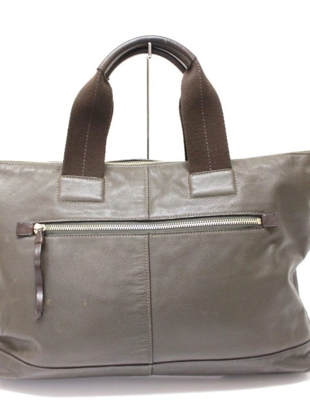 COACH 70490 Hand Bag Tote Bag Leather Green/khaki - Picture 3 of 11